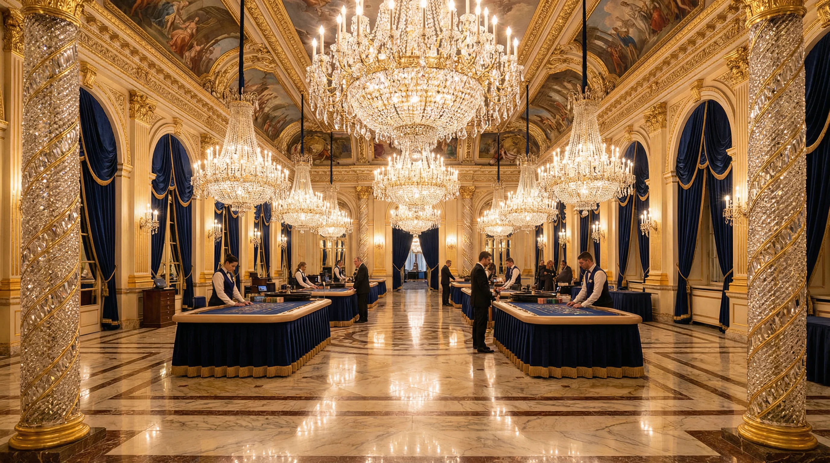 水晶大厅场景展示，尽享 澳门百家乐 的奢华体验